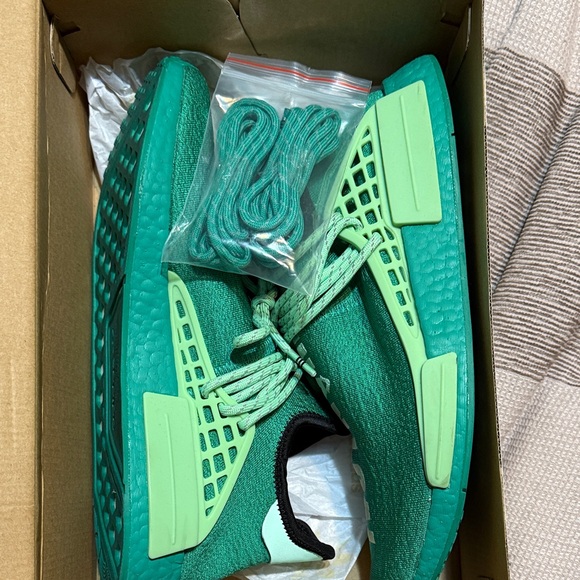 Adidas Teal Sneakers with Bold Text